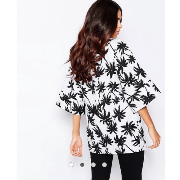 ASOS Glamorous Palm Tree Print Blazer - Picture 2 of 4